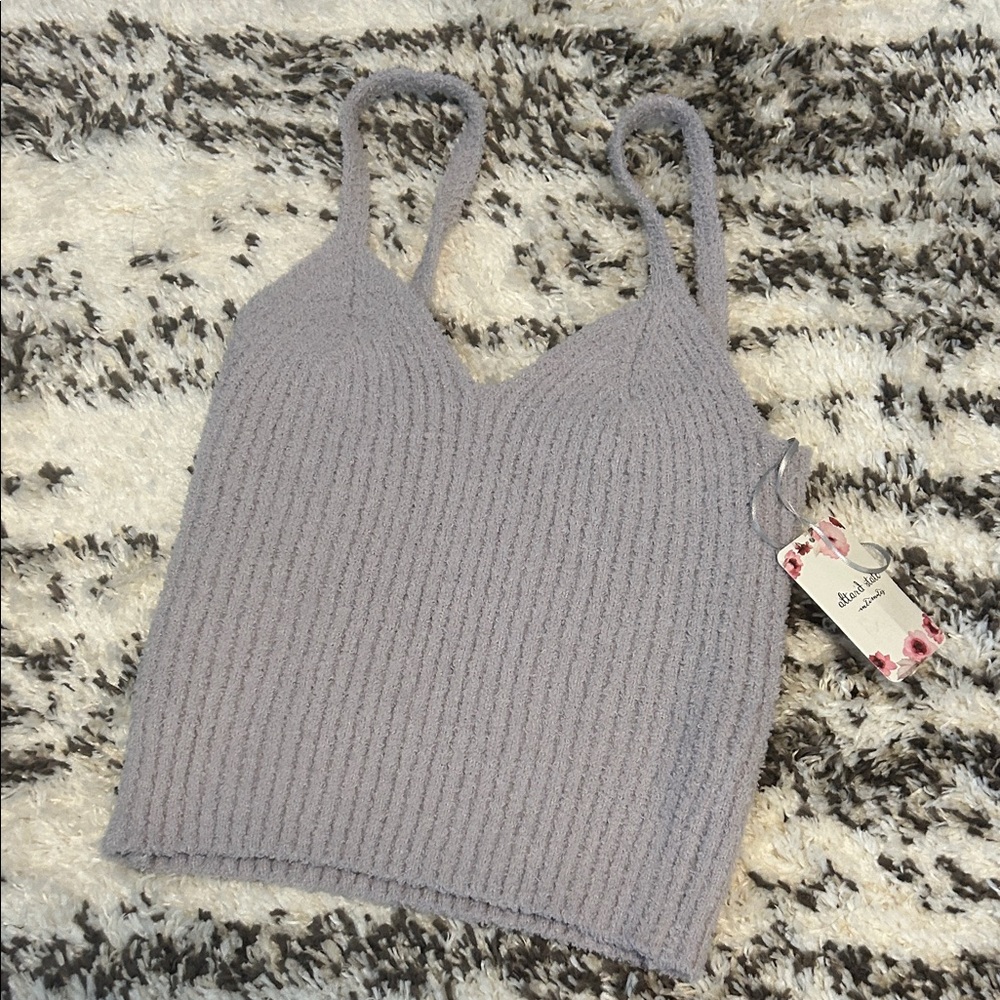 Altar'd State Heather Gray Knit Top